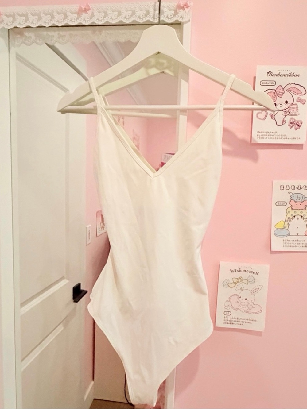 Garage white One-Piece Bodysuit with Thin Straps size XS